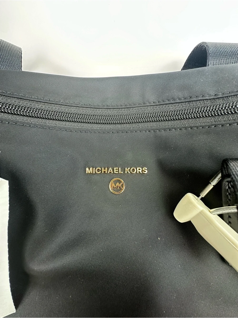 Michael Kors Black Nylon Large Tote with Gold-Tone Hardware